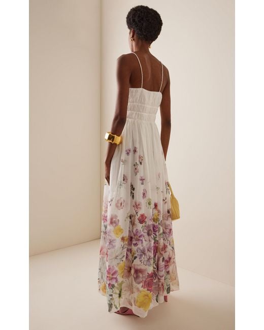 Aje. Fleur-Print Maxi Dress in White | Lyst Canada