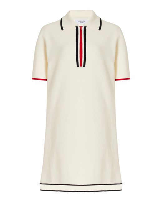 Thom Browne Natural Milano Wool Mini Dress