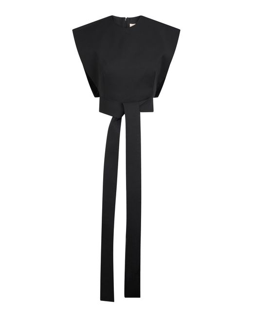 Heirlome Black Mateo Wool-Silk Top