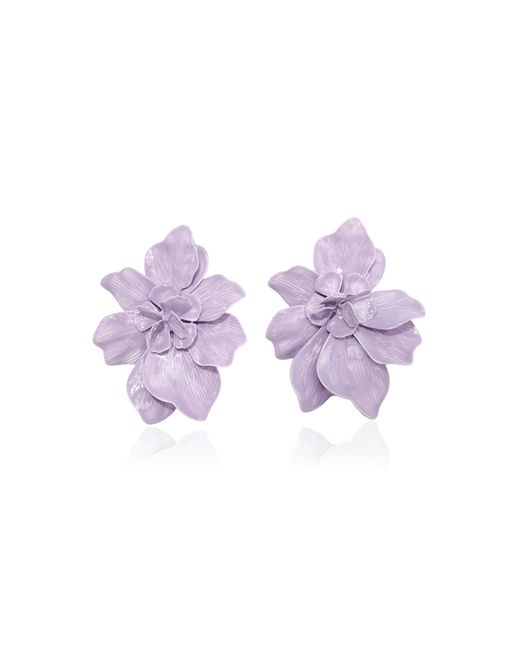 Carolina Herrera Purple Orchid Earrings