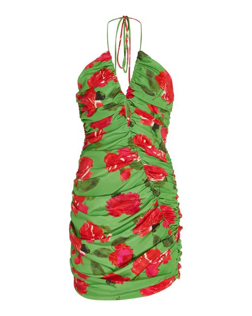 Magda Butrym Multicolor Printed Silk-blend Mini Dress