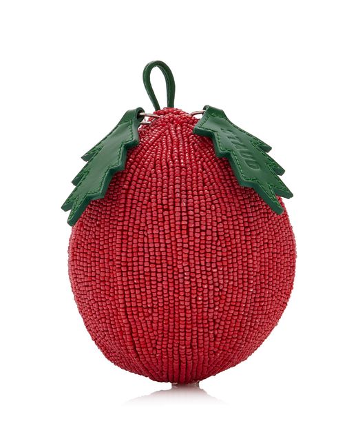 STAUD Campari Beaded Tomato Bag in Red | Lyst