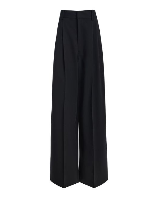 Kallmeyer Black Fatima Wide Leg Wool Suiting Trousers