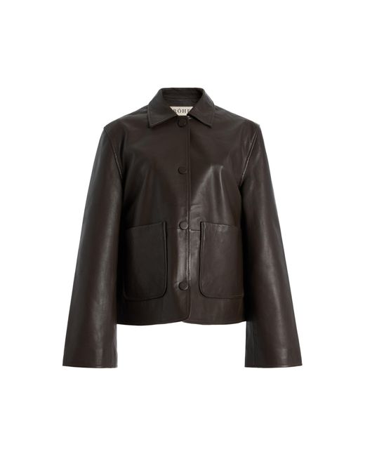 Rohe Black Leather Jacket
