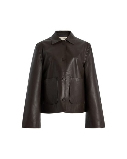 Rohe Black Leather Jacket