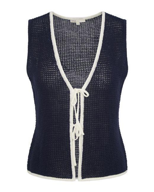 Onia Blue Linen Top