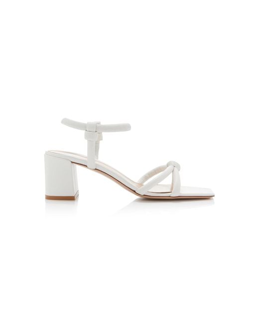 Gianvito Rossi White Juno Knotted Leather Sandals