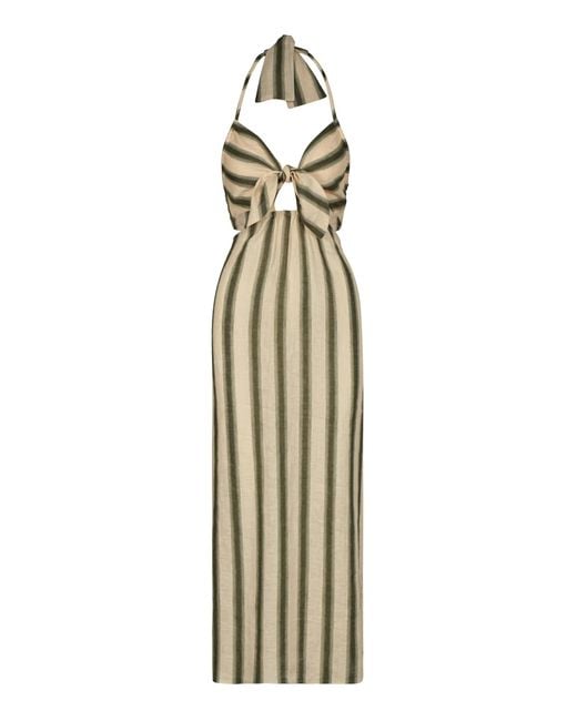 Johanna Ortiz Metallic Midi Dress The Seven Seas