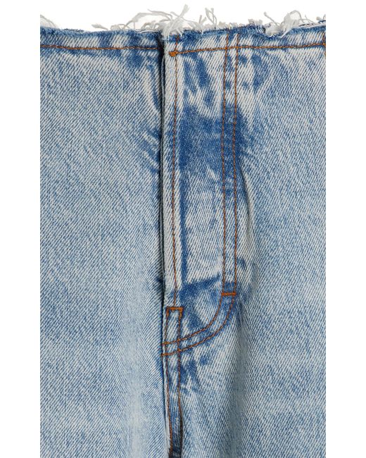Haikure Blue Korea Rigid Mid-rise Flared-leg Jeans