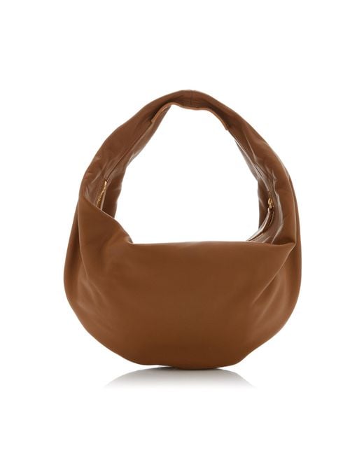 Khaite Brown Olivia Medium Leather Hobo Bag
