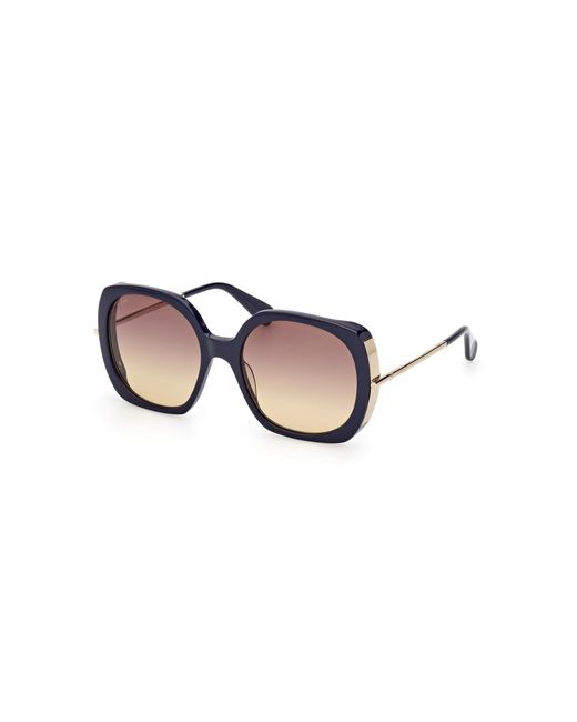 Max Mara Blue Oversized Square-Frame Acetate Sunglasses