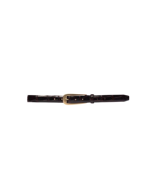 Black Suede Studio Brown Orly Leather Belt