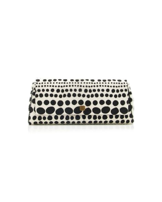 Khaite Black Audrey Printed Pony Hair Clutch
