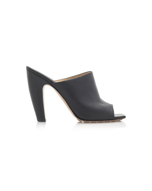 Bottega Veneta Black Lagoon Leather Mule Sandals