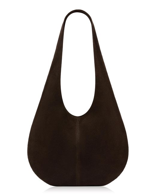 St. Agni Black Soft Oval Shoulder Bag