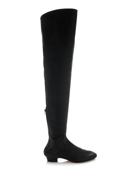 The Row Black Awar Leather Over-the-knee Boots