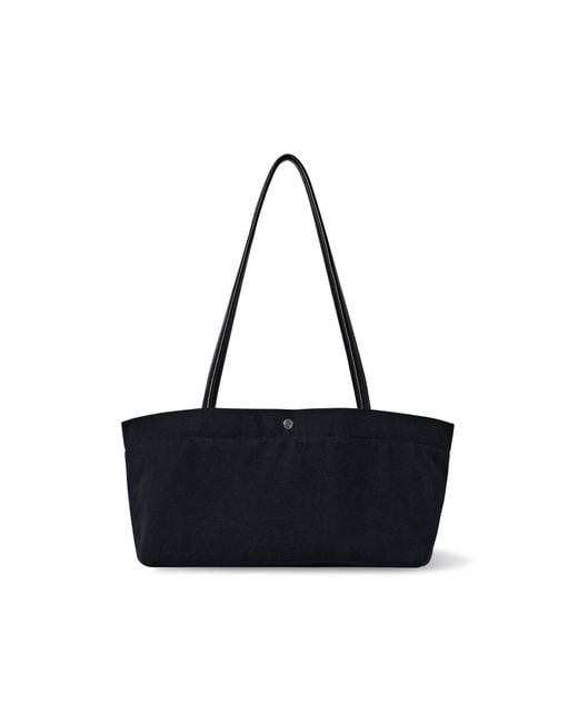 The Row Black Idaho Canvas Shoulder Bag