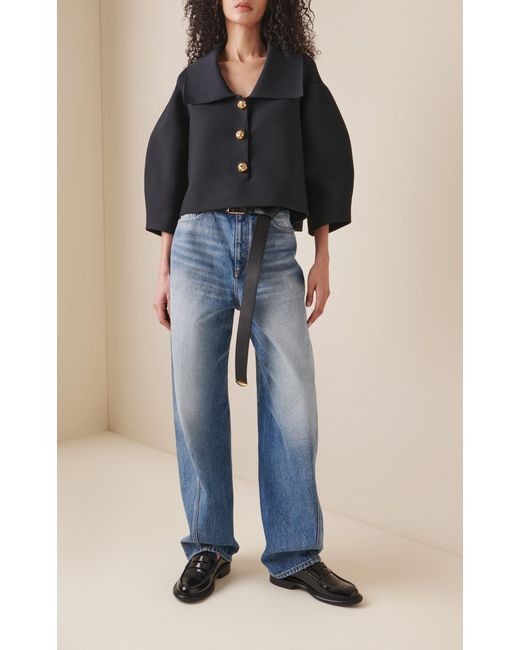 Givenchy Black Cocoon Buttoned Jacket