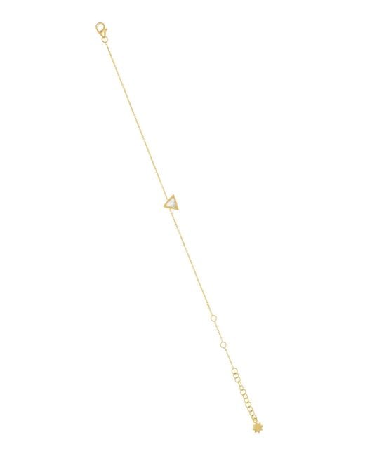 Amrapali Metallic 18k Yellow Gold And Kundan Diamond Triangle Chain Bracelet