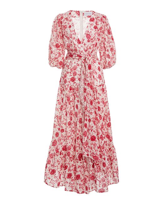 Significant Other Pink Charlotte Floral-print Cotton Dress