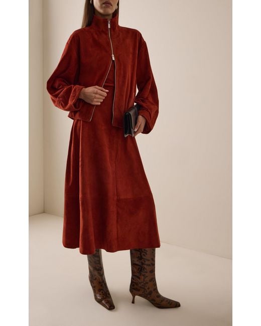Proenza Schouler Brown Trap Python-Embossed Leather Knee Boots