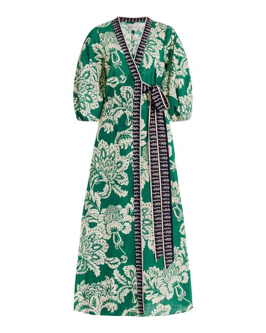 Cara Cara Green Rosewood Silk Dress