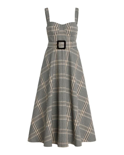 Cara Cara Gray Calypso Cotton-Blend Midi Dress