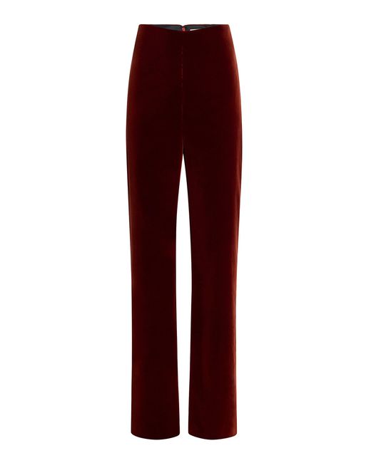 Khaite Red Carmo Velvet Pants