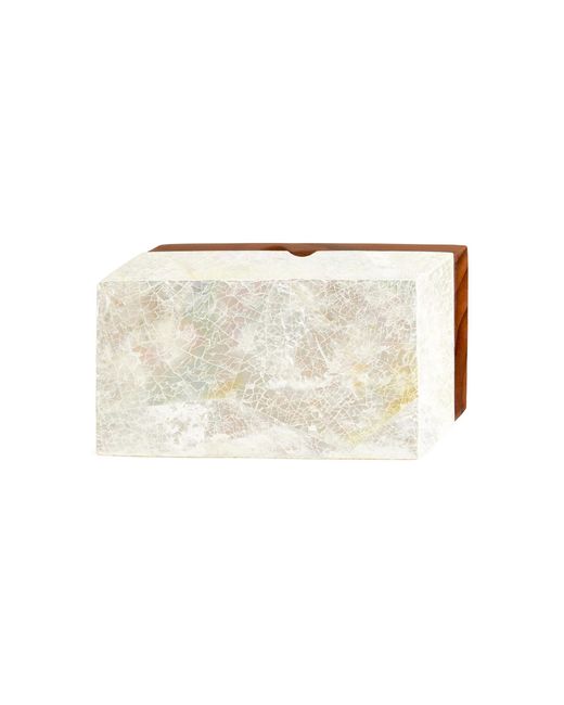 Emm Kuo Natural Exclusive La Isla Mya Wood And Mother Of Pearl Clutch