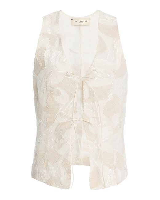 Kallmeyer White Dauphine Embroidered Vest