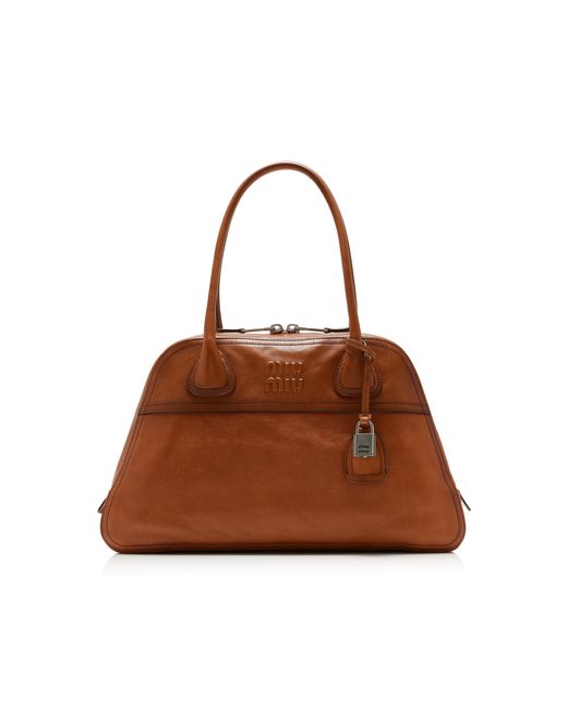 Miu Miu Brown Leather Shoulder Bag