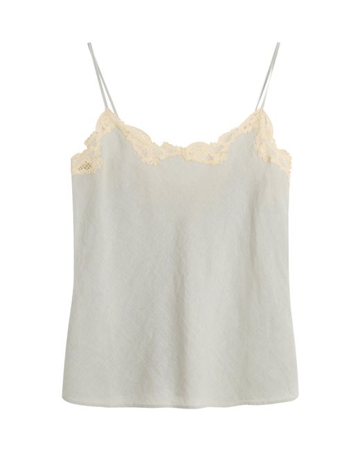 SKALL Blue Amour Linen-Cotton Singlet