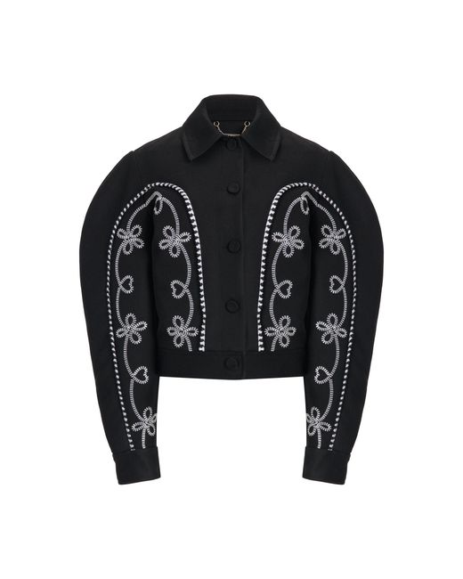 Chloé Black Embellished Virgin Wool Jacket