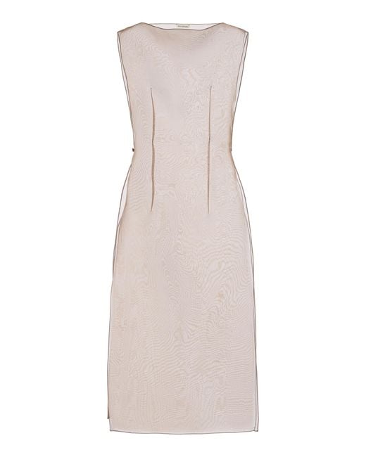 Kallmeyer Natural Avra Silk Organza Maxi Dress