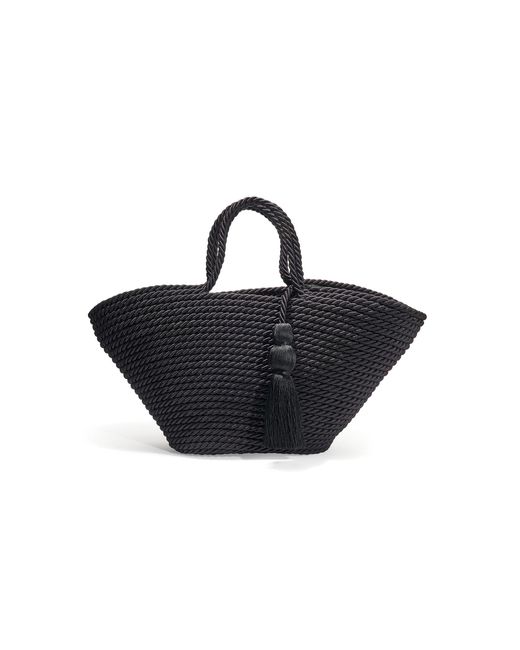 Carolina Herrera Black Lupe Large Rope Tote