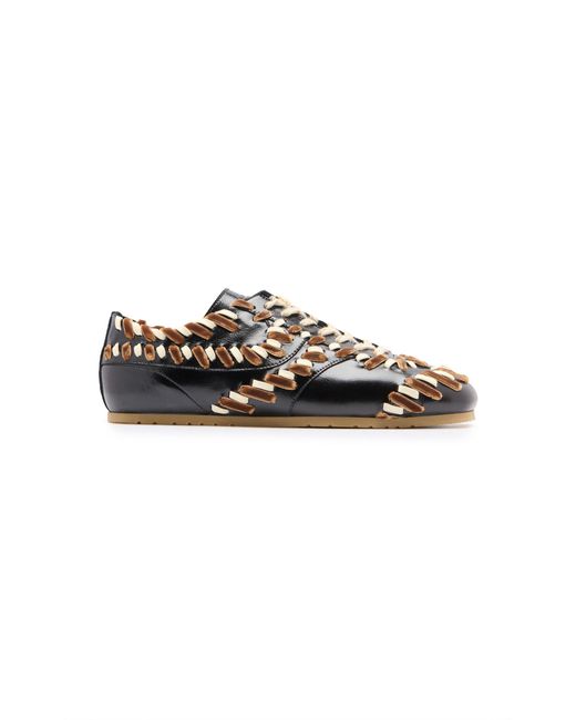 Dries Van Noten Black Leather Sneakers