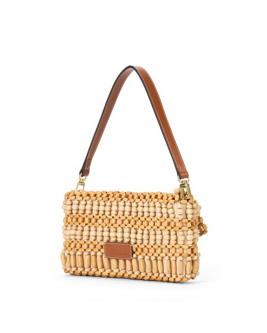 Staud Metallic Timmy Beaded Shoulder Bag