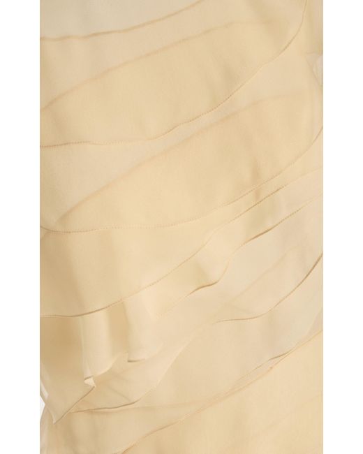 Altuzarra Natural Gigi Ruffled Silk Maxi Dress