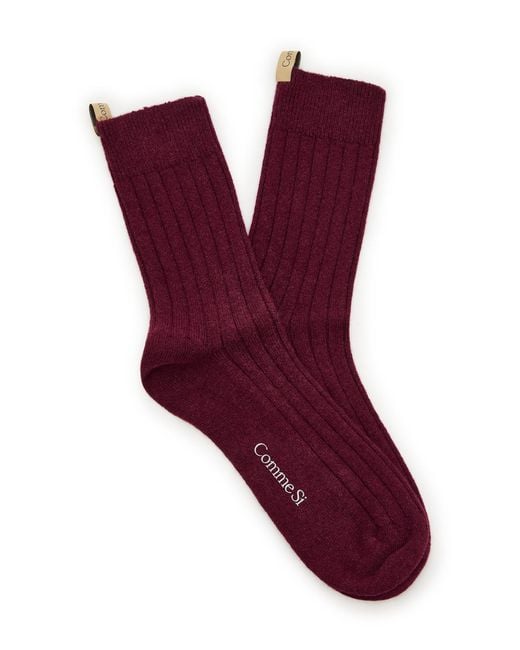 Comme Si Purple The Cashmere Sock