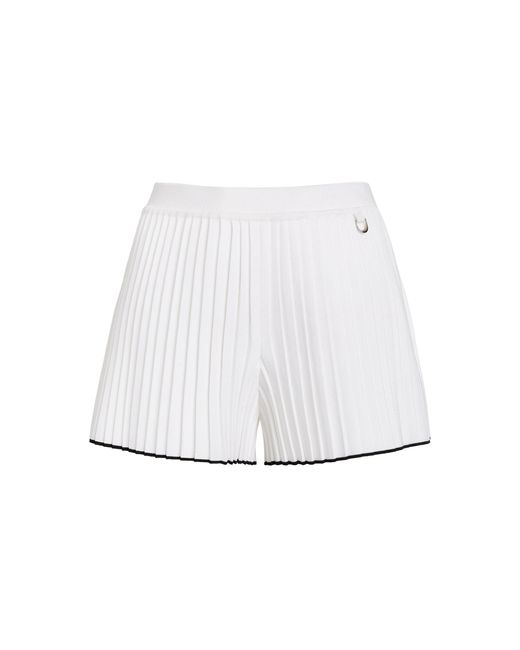 Jacquemus White Ribbed-knit Mini Shorts