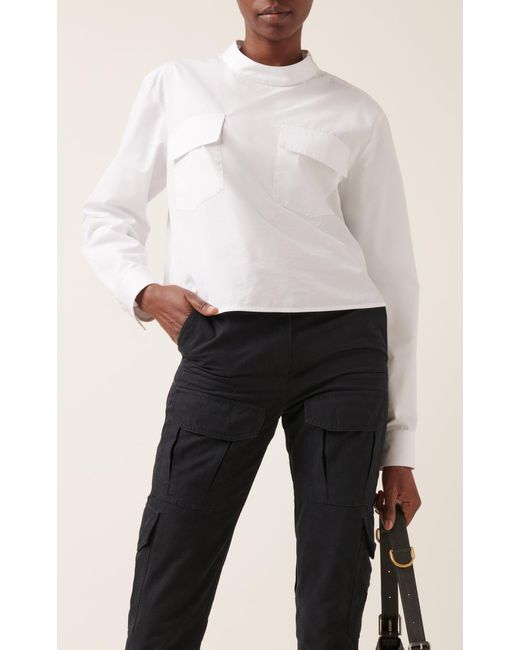 Givenchy White Pocket-detailed Cotton-silk Shirt