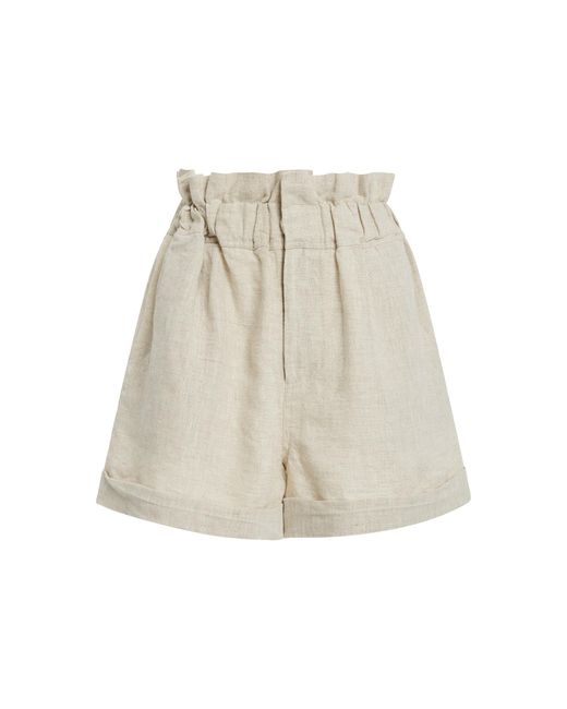 oversized linen shorts