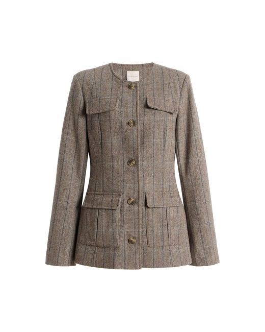 FAVORITE DAUGHTER Brown The Spencer Wool-Blend Jacket