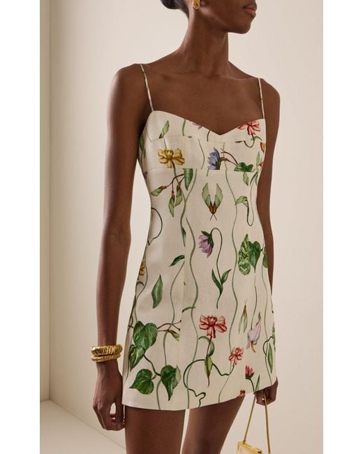 Cara Cara White Cherry Linen Mini Dress
