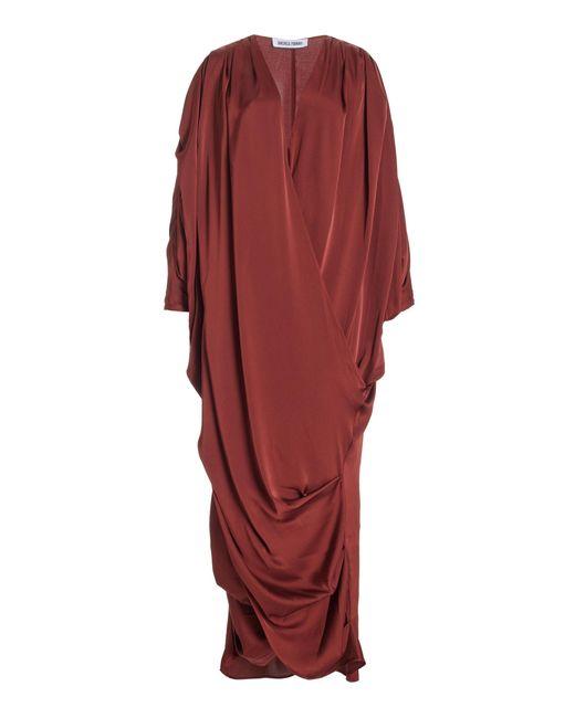 ANDREA IYAMAH Red Tibara Kaftan Maxi Dress
