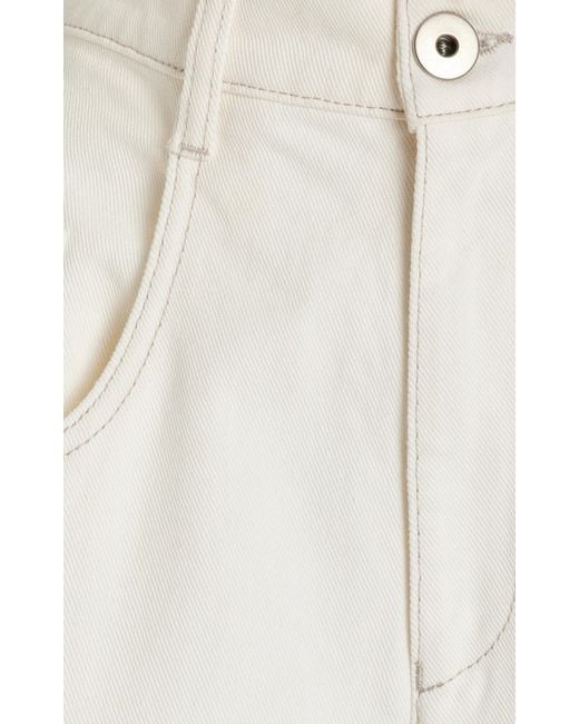 Maison Margiela White Cutout Nylon-blend Jeans