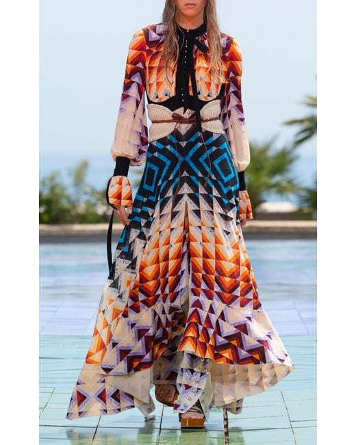 Paco Rabanne Patchwork-printed Second Skin Jersey Maxi Dress