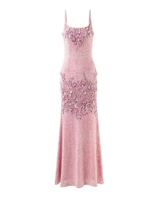 La Fuori Pink Riviera Blush Rose Maxi Dress