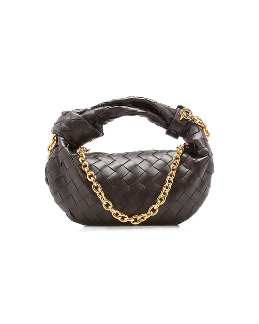 Bottega Veneta Black The Mini Jodie Chain-embellished Leather Bag