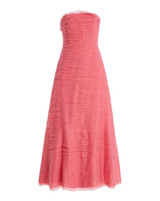 strapless open back dress Aje Soundscape Maxi Dress (Pink) main image 0